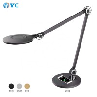 10w folding touch led eye-protection table lamp Qi Wireless charging led desk lamp Dimming with Rechargeable